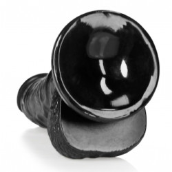 Real Rock Ultra Skin Gode Balls Curved RealRock 12.5 x 3.6cm Noir